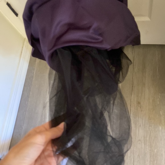 David’s Bridal strapless silky dress with broach - Picture 6 of 9